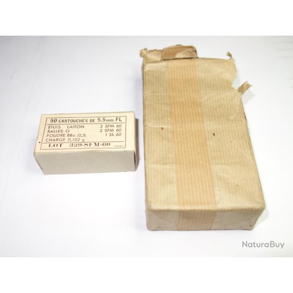 Lot de 4 boites de cartouche militaire 22lr