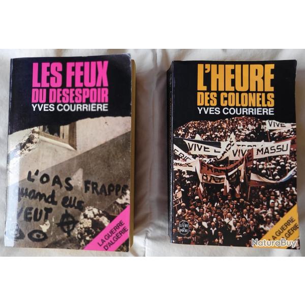 MILITARIA Vends Les FEUX du DESESPOIR + Le TEMPS des LEOPARDS - Yves COURRIER