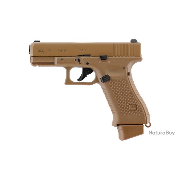PIST GLOCK 19X BBS 6MM CO2 1.6J - COYOTE