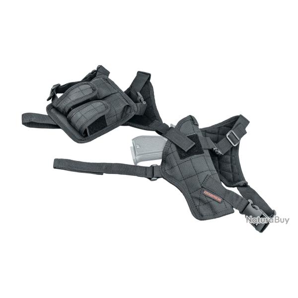 HOLSTER EPAULE AMBIDEX. RETENTION SANGLE 2 PORTE-CHARGEURS, GRAND PIST (GPDA 9)