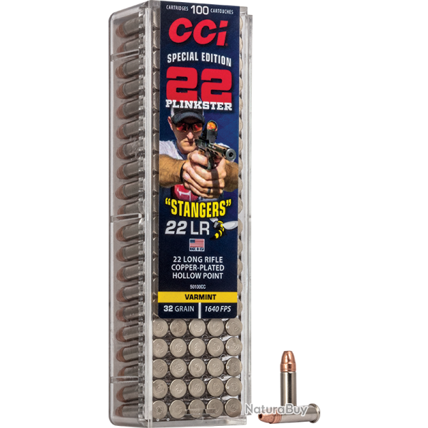 Balles CCI Calibre 22LR Stangers Hyper Velocity 32 Grains