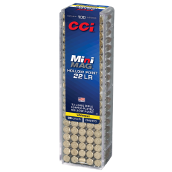 Balles CCI Calibre 22LR Mini Mag HP 36 Grains