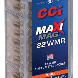 Balles CCI Calibre 22WMR Maxi Mag TMJ 40 Grains