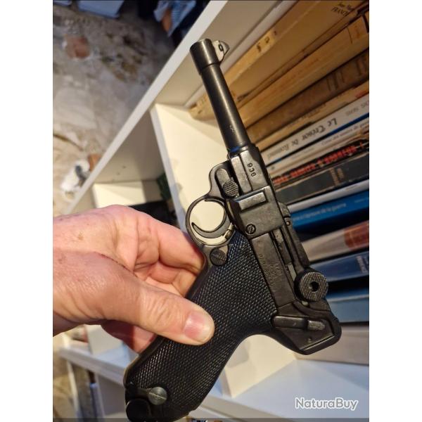 PISTOLET ALLEMAND LUGER P08 REPRODUCTION FIDEL DENIX POUR LE CIN�MA