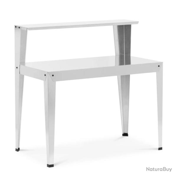 Table de jardinage avec �tag�re acier galvanis� 112 x 64 x 110 cm acier galvanis� argent m�tallis�