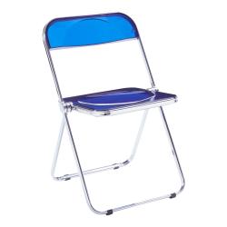 Lot de 4 chaises pliantes camping 74 x 46 x 47 cm bleu fonc&eacute; 03_0009847