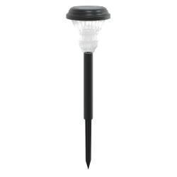 Lot de 12 lampes solaires d&eacute;coratives jardin 8,5 x 31 cm avec &eacute;clairage automatique style moderne e