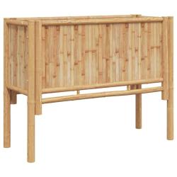 Jardini&egrave;re moderne ext&eacute;rieur 90 x 35 x 70 cm avec design minimaliste durable en bambou marron 02_00