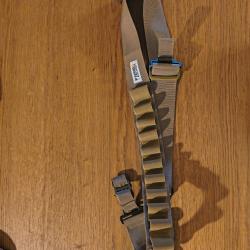 sangle swiss arms 2 points TAN cartouchi&egrave;re calibre 12 pompe