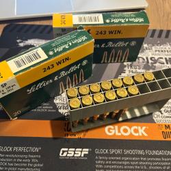 ENCHERES 1� - 54 MUNITIONS 243 WIN SELLIER BELLOT SP 100GR