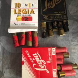 3 bo&icirc;tes de 10 cartouches cal 12 ,Legia high speed, browning,  plombs . ,4 ,5,8    36 gr