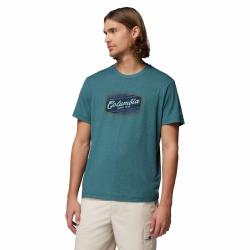 Tee Shirt de Randonn&eacute;e Homme Columbia Parsons Point SS Graphic Tee Bleu