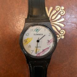 Montre mixte Vintage Marque SUMMER Ann&eacute;es 80 (Type Swatch) - Neuve de Stock