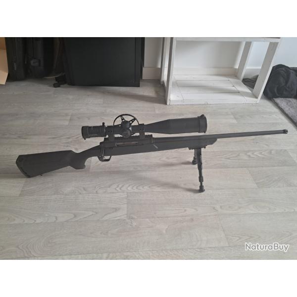 Savage Axis 222rem + rail pent� 20MOA + lunette + bipied