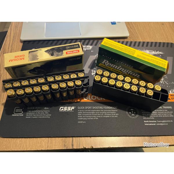 ENCHERES 1� - LOT 36 MUNITIONS 270 WSM / NORMA VULKAN - REMINGTON CORE LOKT