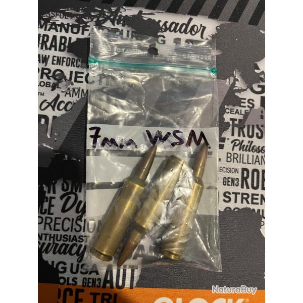 ENCHERES 1� - 3 MUNITIONS 7MM WSM WINCHESTER