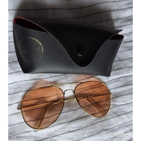 Lunettes OUTDOORS AVIATOR  RAY BAN HOMME CHASSE P�CHE  NATURE RANDONN�ES une l�gende intactes + �tui