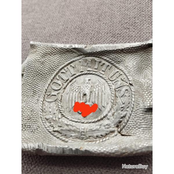 Boucle de ceinturon allemand WH ww2 jus de trouvaille