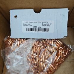 1000 ogives LOS .223 FMJ BT 55gr