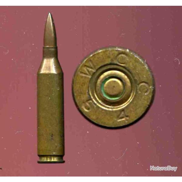 .22 NATO - RARE cartouche XPL US - amor�age �lectrique - marquage : WCC 54 - �tui laiton de 51.8 mm