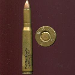 .30 x 2.95" SALVO Duplex - TRES RARE - Munition exp&eacute;rimentale &agrave; 2 balles projet SALVO USA vers 1950.