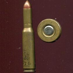 .30 x 2.5" SALVO Duplex - TRES RARE - Munition exp&eacute;rimentale &agrave; 2 balles projet SALVO USA vers 1950.