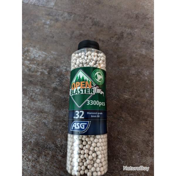 Billes airsoft 6mm bb 0.32g 3300pcs biod�gradable