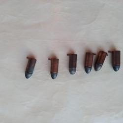 pour collection lot 5 cartouches a broche 7mm pour revolver type le faucheux