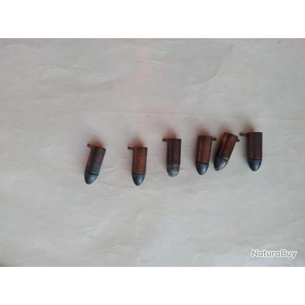 pour collection lot 5 cartouches a broche 7mm pour revolver type le faucheux