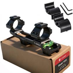 Support de Lunette Double Anneau QD 25,4 mm / 30 mm avec Niveau &agrave; Bulle -Rail Picatinny AR15 Y035