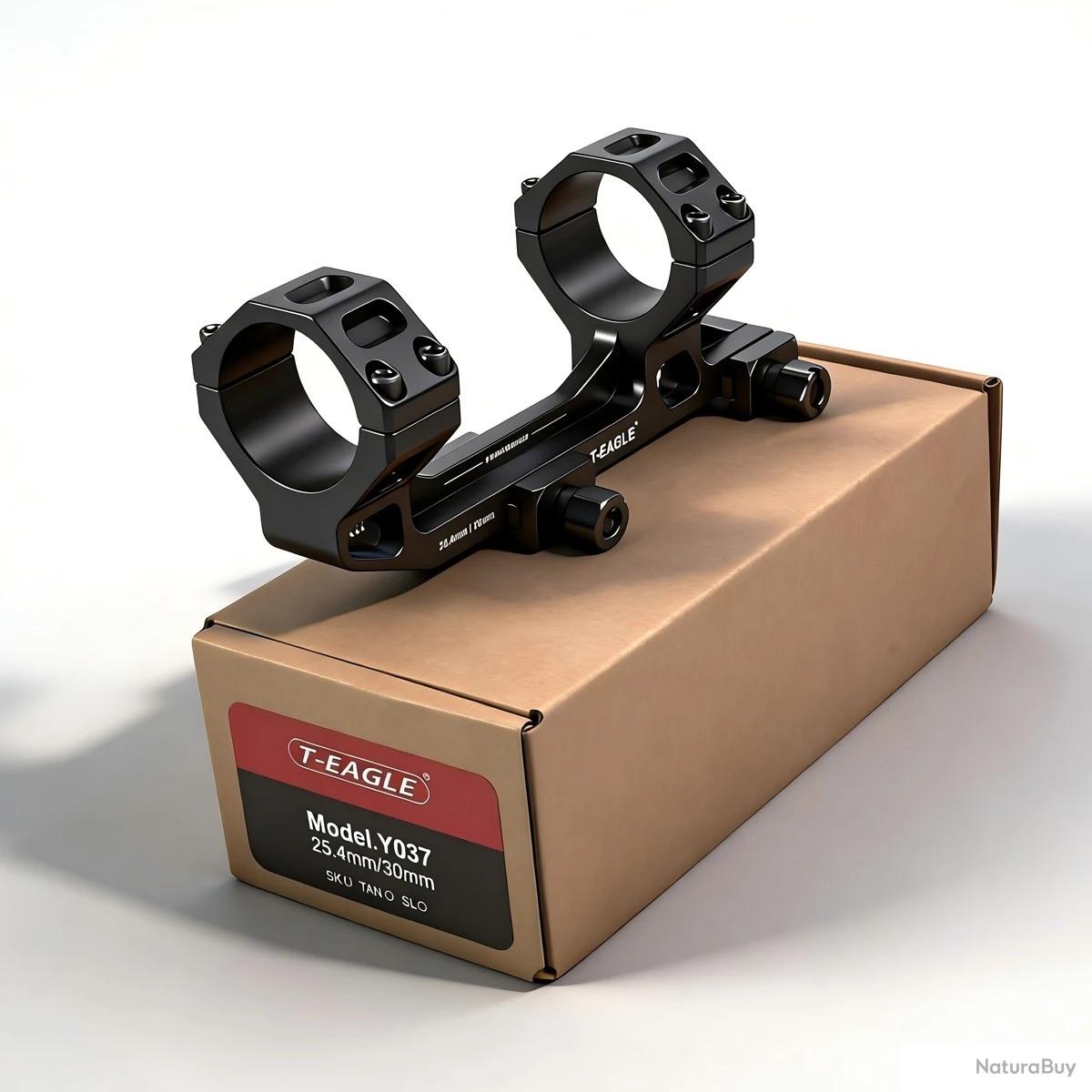 ToopMount Bague de lunette de visée de 25,4 mm, support léger à double anneau pour rail à queue