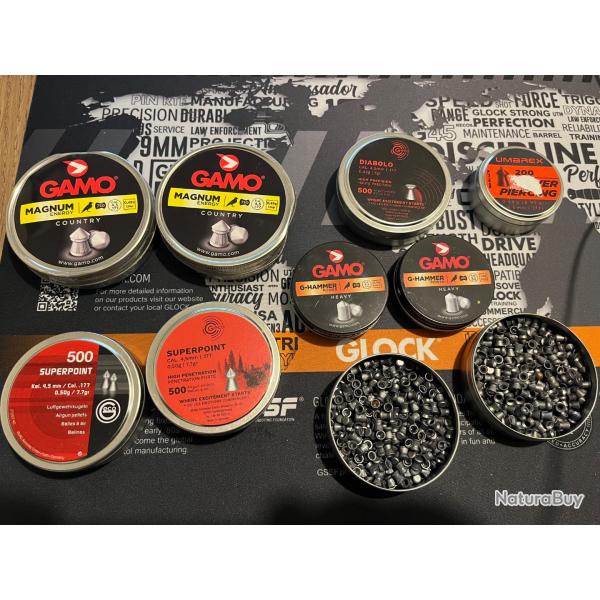 ENCHERES 1� - LOT ENVIRON 4000 PLOMBS 4.5MM