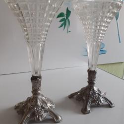 Rare paire de vase tulipier