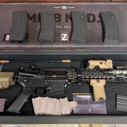Tokyo Marui MK18 MWS GBBR + 5 chargeurs + upgrades Angry Gun / Wii tec / SP System