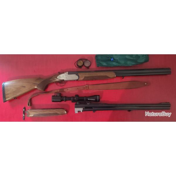 CARABINE KETTNER S2000 Luxe Mixte Combo Cal 9.3x74R - 12/70