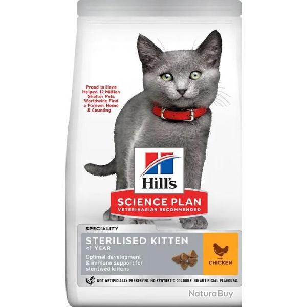 HILLS FELINE KITTEN STERILISED POULET 1.5KGS