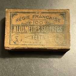 Ancienne bo&icirc;te d'allumettes r&eacute;gie fran&ccedil;aise SEITA WW2