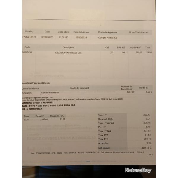 SAC A DOS AVEC PORTE CARABINE