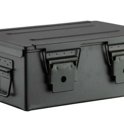 Caisse &agrave; munitions m&eacute;tallique verte 33x22x13cm