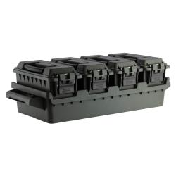 Set 4 caisses &agrave; munitions avec bac de transport