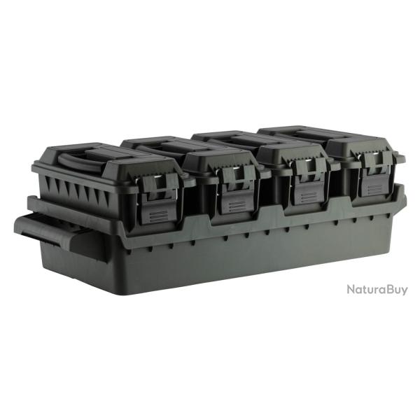Set 4 caisses � munitions avec bac de transport