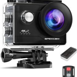 Cam&eacute;ra Sport sous-Marine 40M &Eacute;tanche 4k 64MP 60fps  2 Batteries 1350mhA Accessoires T&eacute;l&eacute;commande
