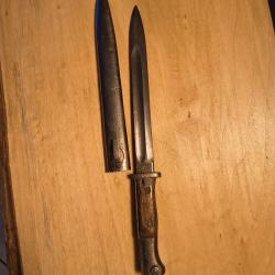 Ba&iuml;onnette 84/98 WW1 Wurtemberg Ergurt dat&eacute;e 1915 originale