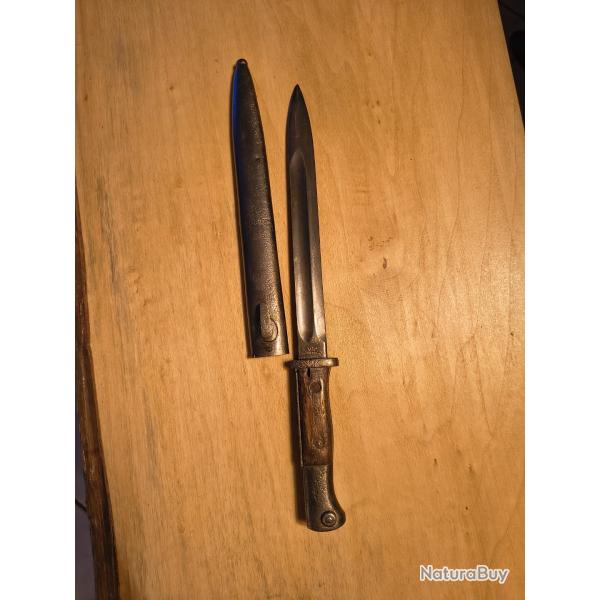 Ba�onnette 84/98 WW1 Wurtemberg Ergurt dat�e 1915 originale