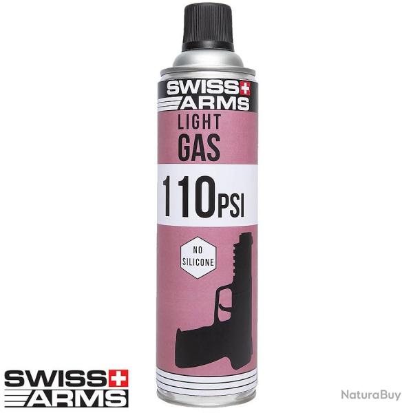 Bouteille de gaz Swiss Arms 5-7 Light 110 PSI sec 600 ml pour GBB
