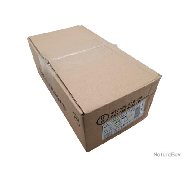 OFFRE ECO - CARTON DE 400 CARTOUCHES SELLIER BELLOT CAL.308WIN FMJ 180GRS