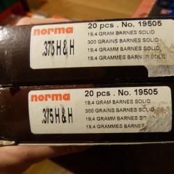 2 boite de 20 munition 375 hh