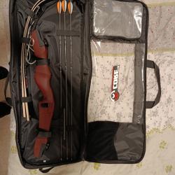 Pack arc recurve Core Hit (Lat&eacute;ralisation : rx - Taille : 68" - Puissance : 30 lbs - Couleur : Bois