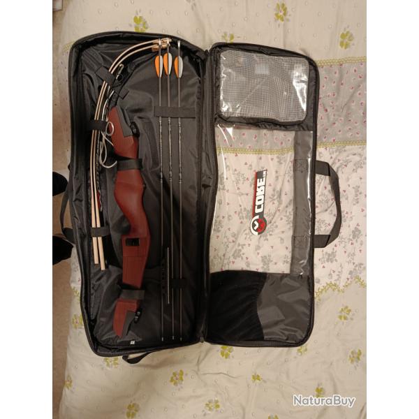 Pack arc recurve Core Hit (Lat�ralisation : rx - Taille : 68" - Puissance : 30 lbs - Couleur : Bois