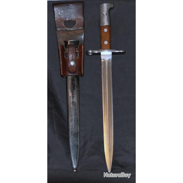 SWISS M1918 BA�ONNETTE � DOUBLE TRANCHANT K31